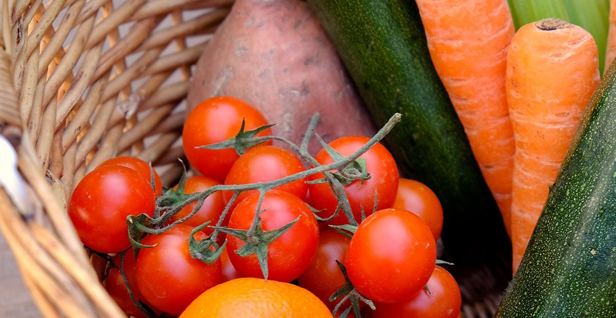 Vegetables in a veg box