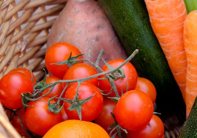 Vegetables in a veg box